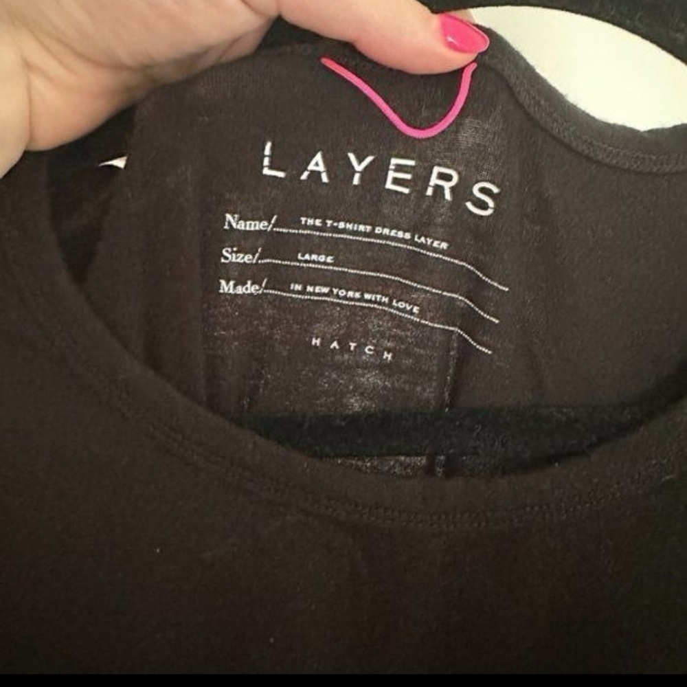 HATCH Collection Layers Black T-Shirt Dress | Maternity Bodycon | Size Large - Picture 5 of 8